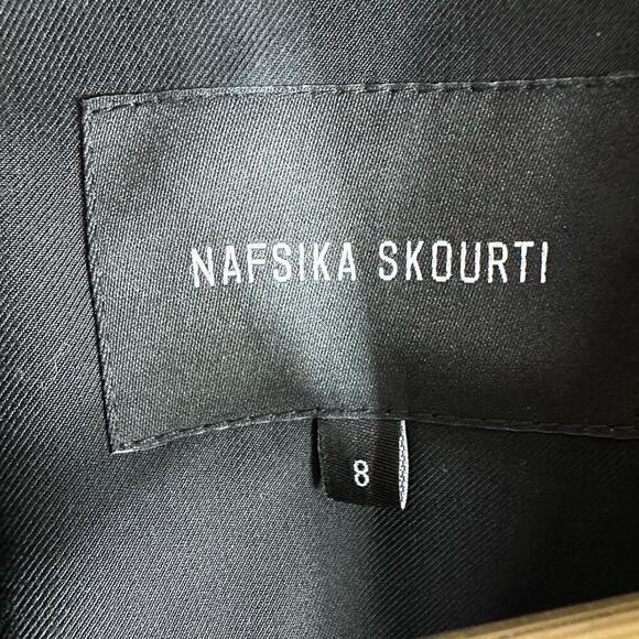 Nafsika Skourti Beaded Rose Tassel 2 Button Black Blazer UK 8 US 4 - Picture 4 of 10